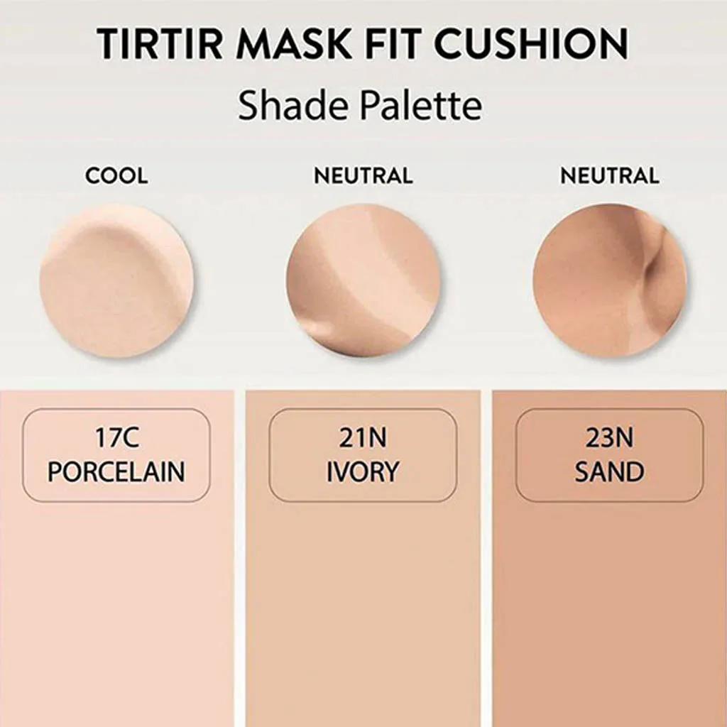 کوشن تیر تیر TIR TIR مشکی SPF50 اصل کره جنوبی در 10 رنگ جذاب