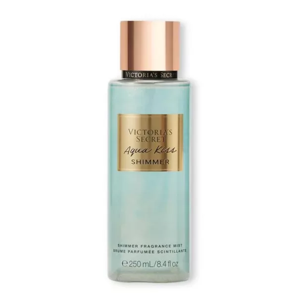 بادی میست آکوا کیس ویکتوریا سکرت شاین دار رایحه گرم و ملایم آلوئه ورا و بابونه Victorias Secret Aqua Kiss Shimmer Glitter Perfumed Water 250ml بادی میست آکوا کیس ویکتوریا سکرت شاین دار رایحه گرم و ملایم آلوئه ورا و بابونه Victorias Secret Aqua Kiss Shimmer Glitter Perfumed Water 250ml