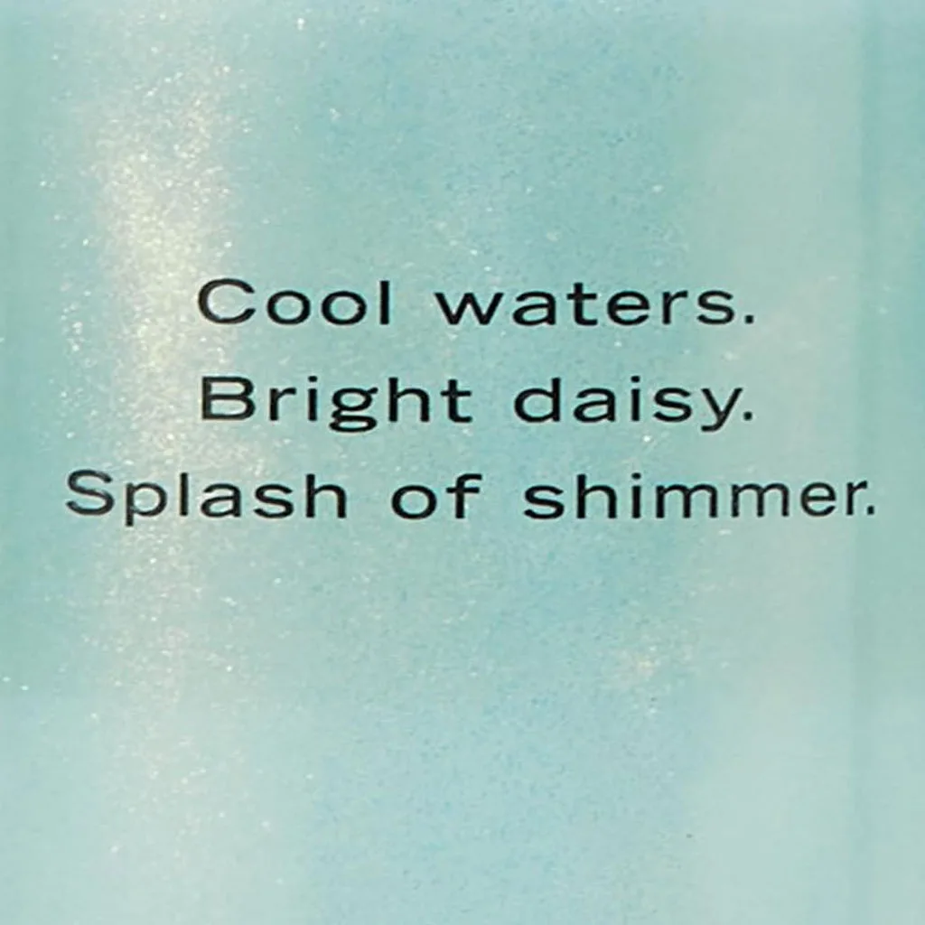 بادی میست آکوا کیس ویکتوریا سکرت شاین دار رایحه گرم و ملایم آلوئه ورا و بابونه Agua Kiss SHIMMER