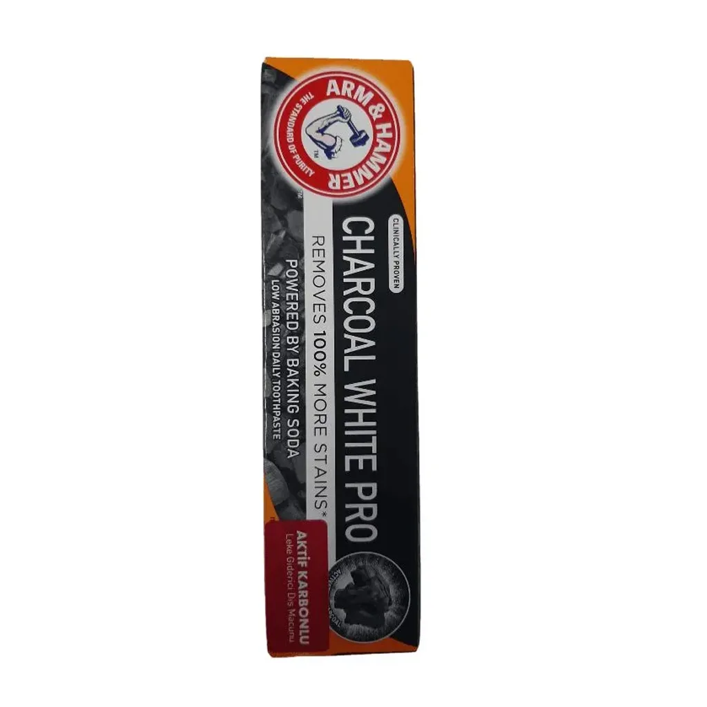 خمیردندان ذغالی سفیدکننده آرم اند همر CHARCOAL WHITE PRO