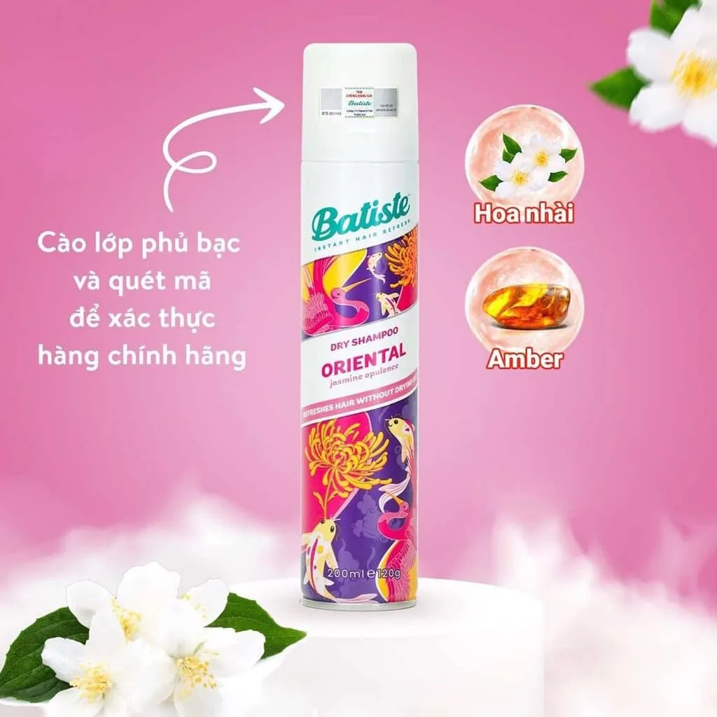 شامپو خشک باتیست رایحه ORIENTAL جزمین