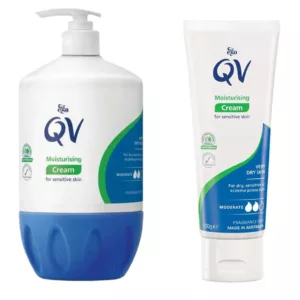 کرم مرطوب کننده کیو وی QV برای پوست خشک و حساس در ٢ حجم مختلف