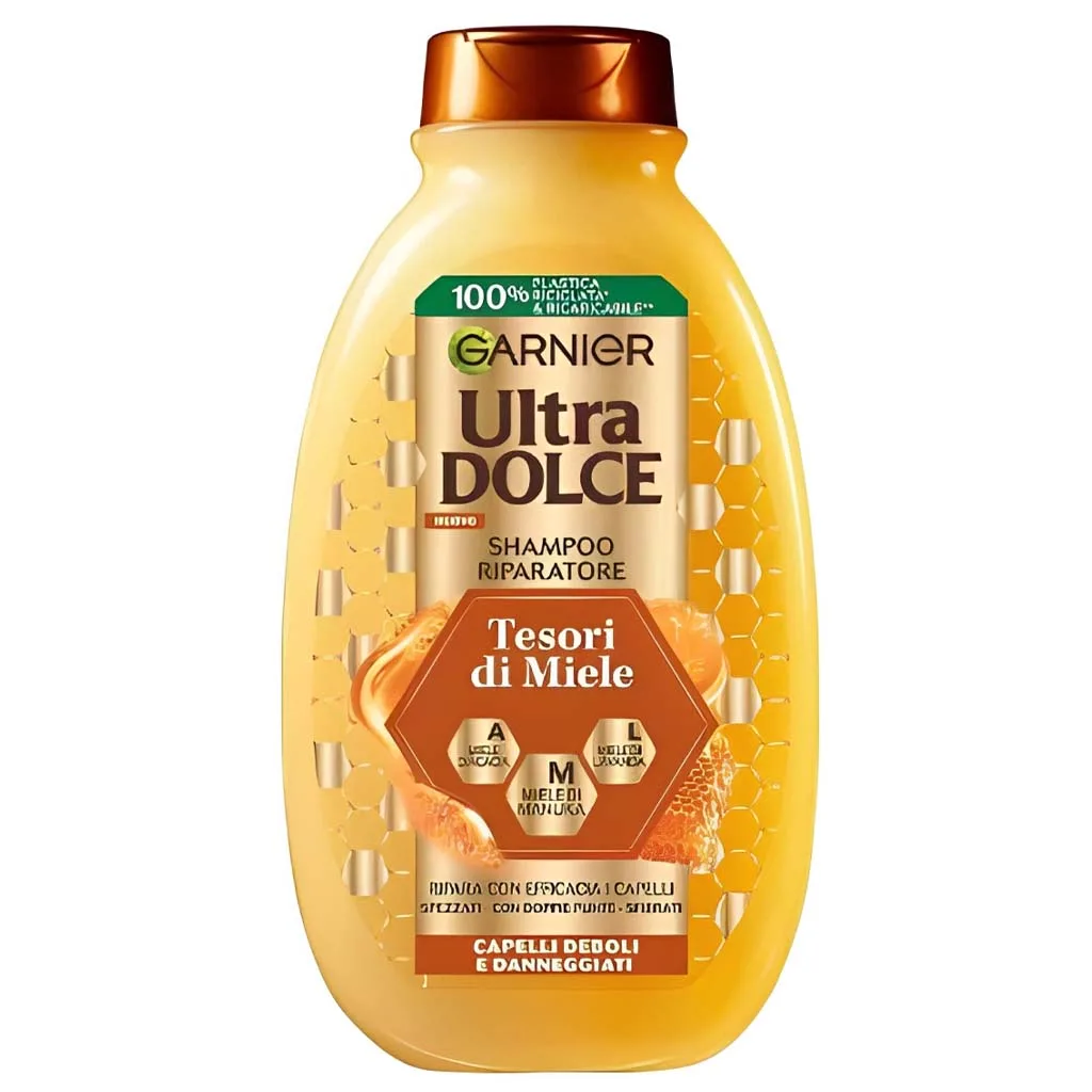 شامپو ترمیم کننده ضد گره گارنیر حاوی عسل ژل رویال بره موم Tesori Di Miele