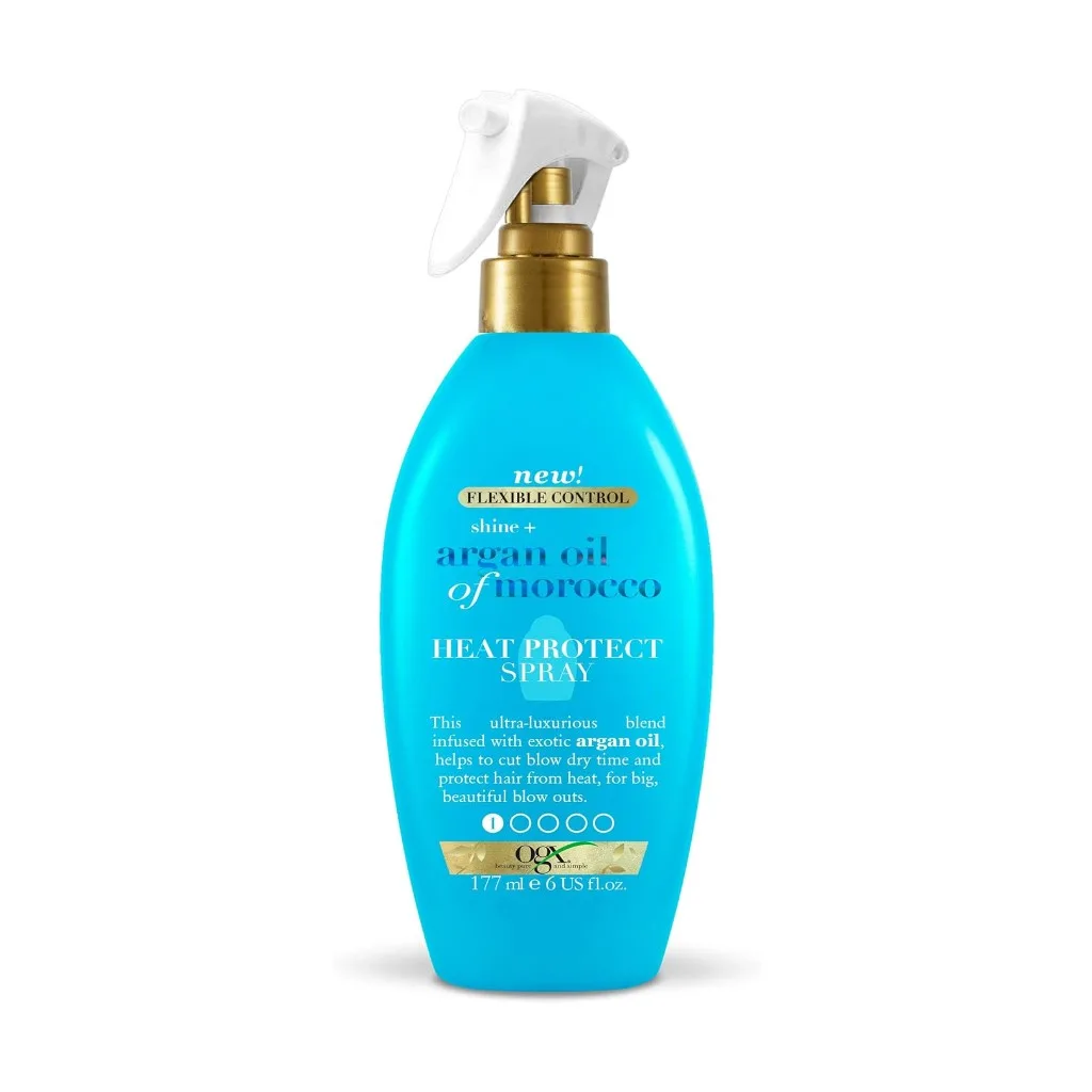 اسپری محافظ حرارت قوی اوجی ایکس درخشان کننده حاوی روغن آرگان