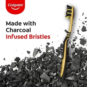 مسواک 4 قلو کولگیت مدل مدیوم CHARCOAL