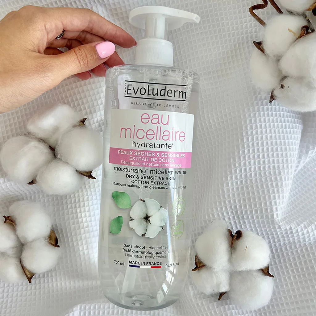 میسلار واتر پوست خشک و حساس اولودرم حاوی کتان