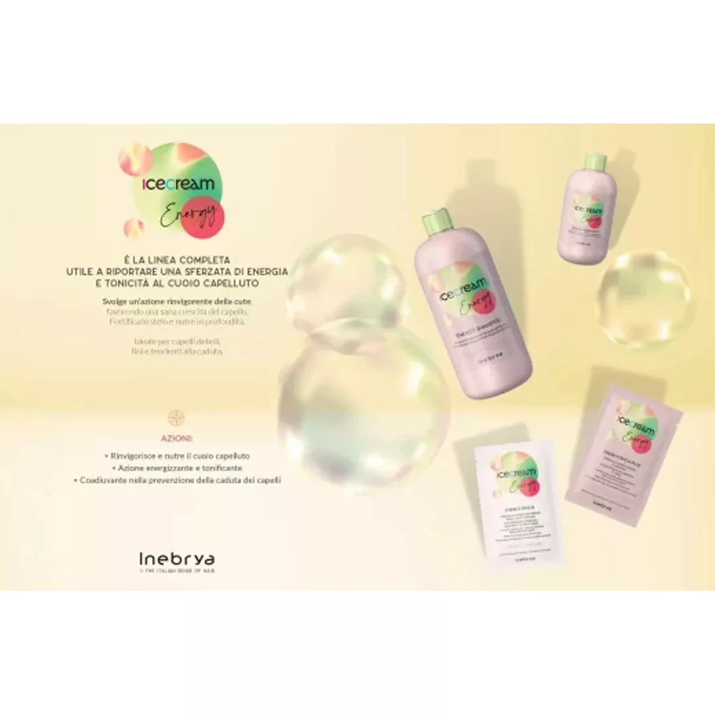 شامپو انرژی اینبریا آیس کریم ضد ریزش و محرک رشد