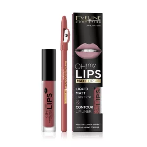 ست رژ لب مایع مات و خط لب اولاین مدل oh my lips