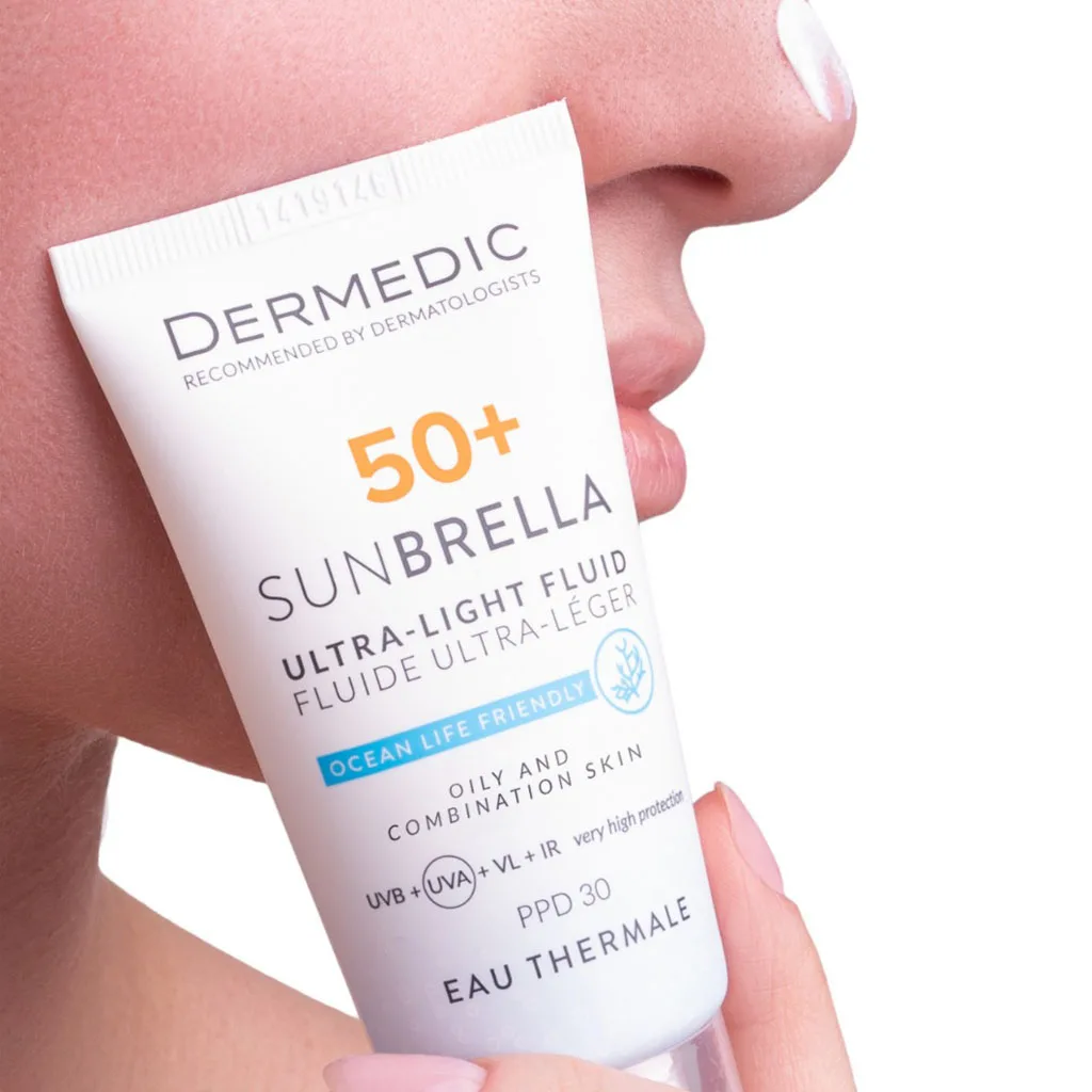 ضد آفتاب اولترا فلوئید درمدیک پوست حساس و نازک