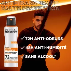 اسپری ضدتعریق لورآل مدل hydra energetic
