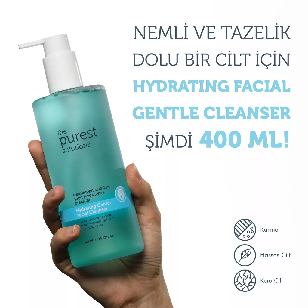 ژل شوینده هیالورونیک اسید پیورست سولوشن آبرسان انواع پوست