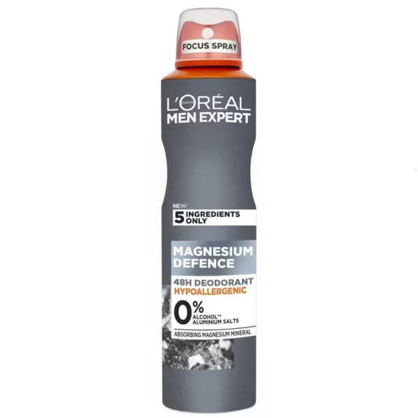 اسپری ضدتعریق بدون آلومینیوم لورال مدل magnesium defence