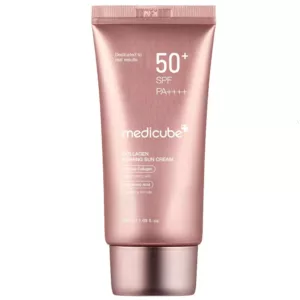 ضدآفتاب کلاژن هیالورونیک اسید مدی کیوب SPF50 رنگی لایت