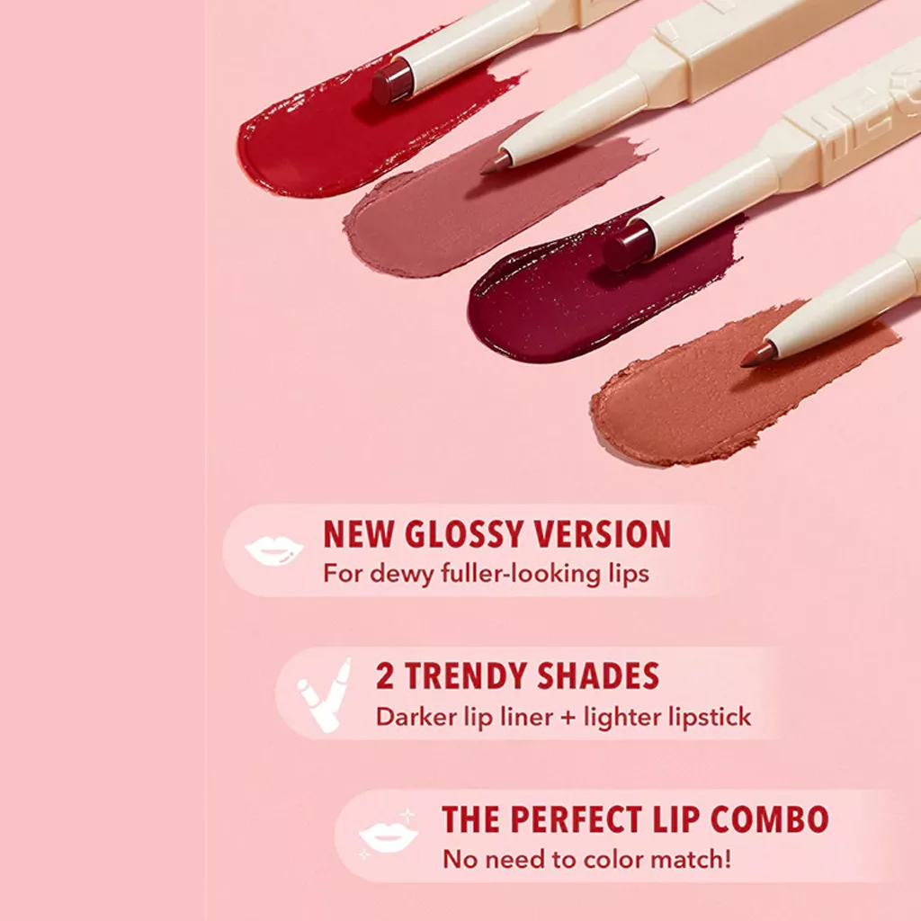 خط لب و رژلب مدادی دو طرفه شیگلم GLAM 101 در 4 رنگ