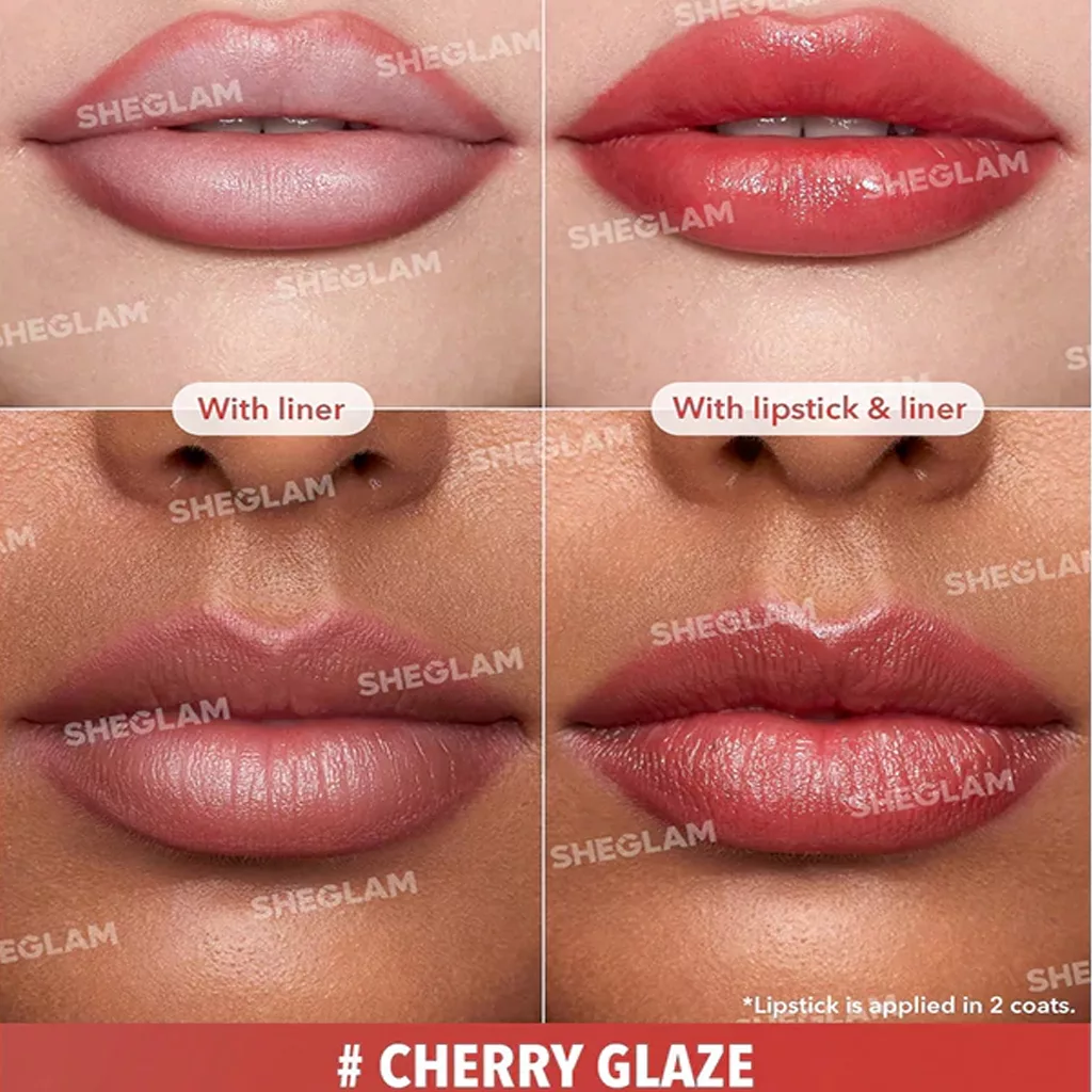 خط لب و رژلب مدادی دو طرفه شیگلم GLAM 101 در 4 رنگ