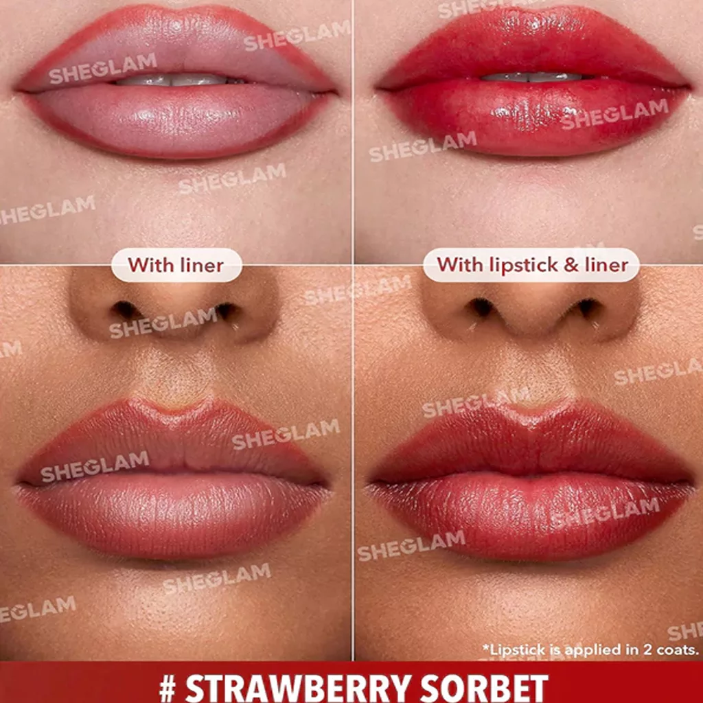 خط لب و رژلب مدادی دو طرفه شیگلم GLAM 101 در 4 رنگ