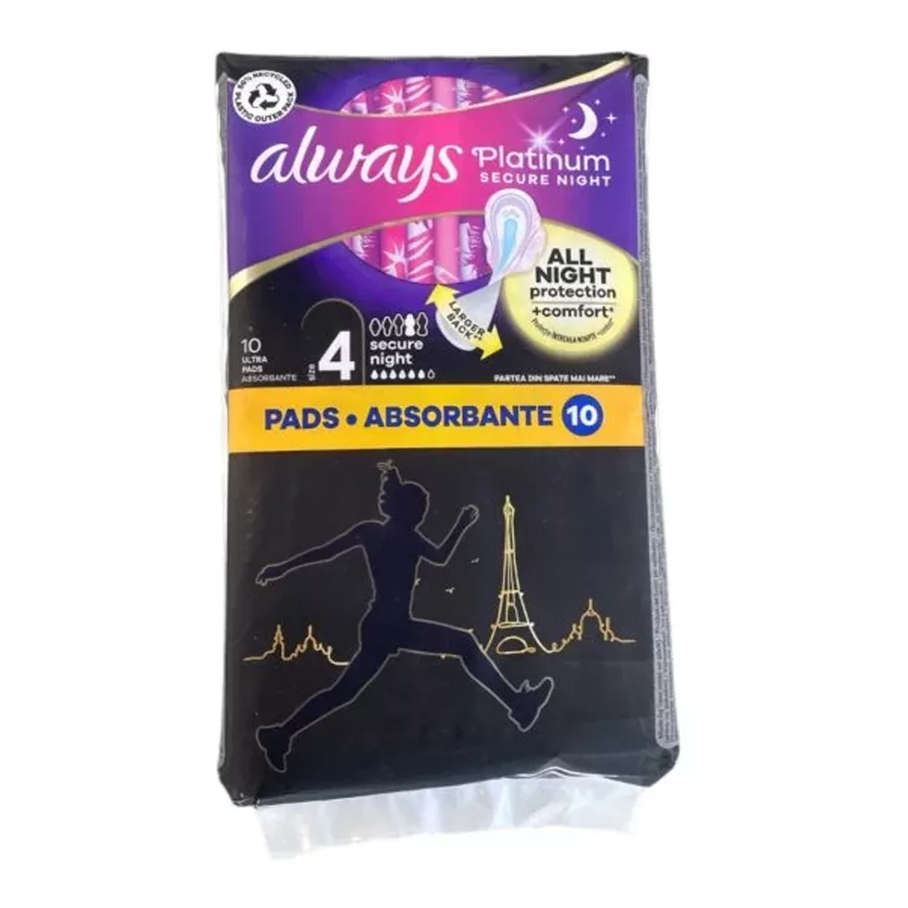 پد بهداشتی پلاتینیوم آلویز بانوان مدل شب سایز بزرگ always