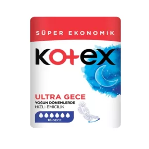 پد بهداشتی بانوان kotex مدل  ultra gece مخصوص شب
