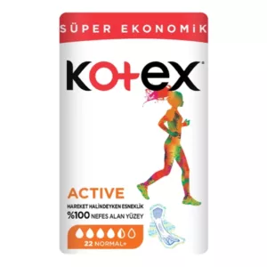 پد بهداشتی بانوان kotex مدل ACTIVE تحرک زیاد و ورزش مشبک