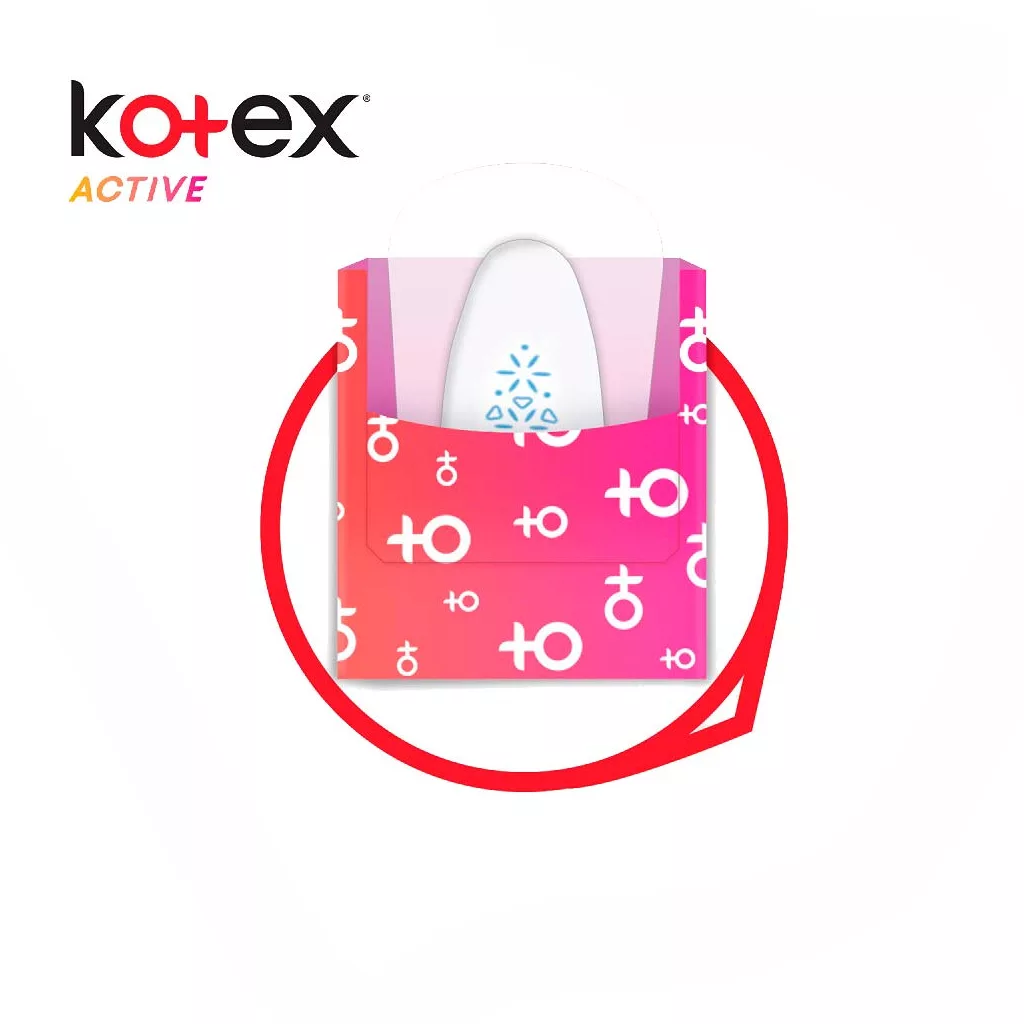 پد بهداشتی بانوان kotex مدل ACTIVE تحرک زیاد و ورزش