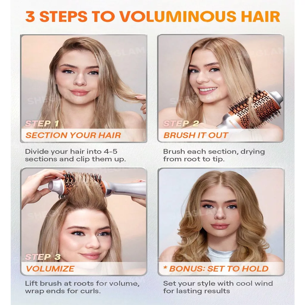 برس حرارتی حجم دهنده شیگلم volumizing