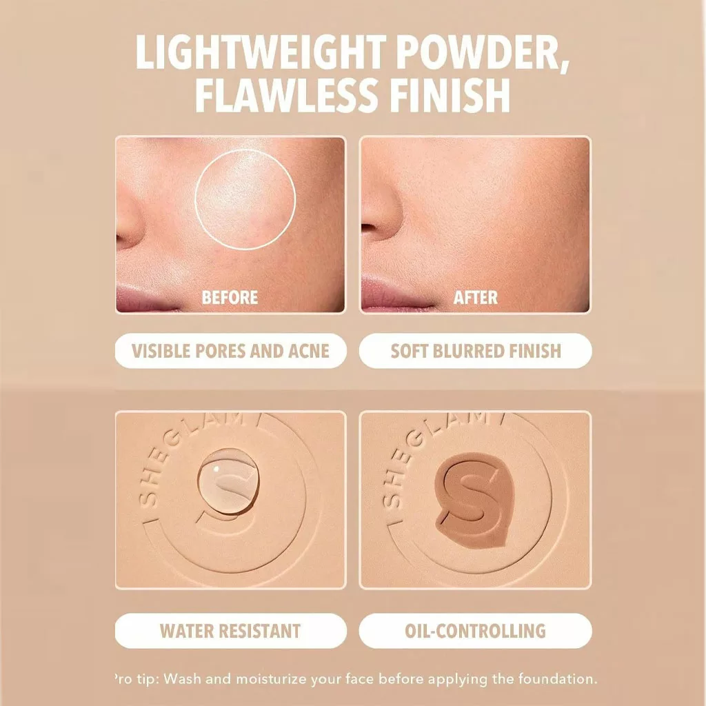 پنکک کرم پودری شیگلم (کرم پودر فشرده) در 10 رنگ