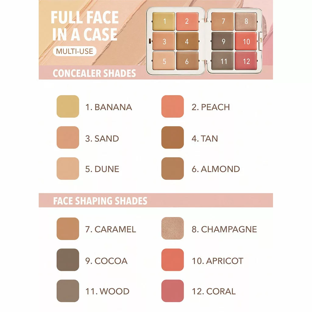 پالت کانتور شیگلم 12 رنگ کاموفلاژ VANILLA SCULPT