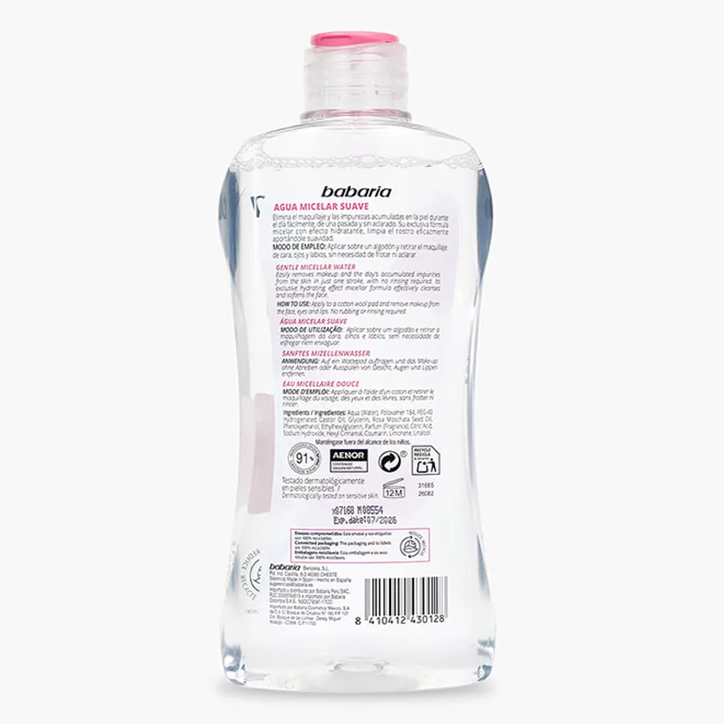 میسلار واتر چند کاره چشم لب و صورت باباریا پوست خشک و حساس