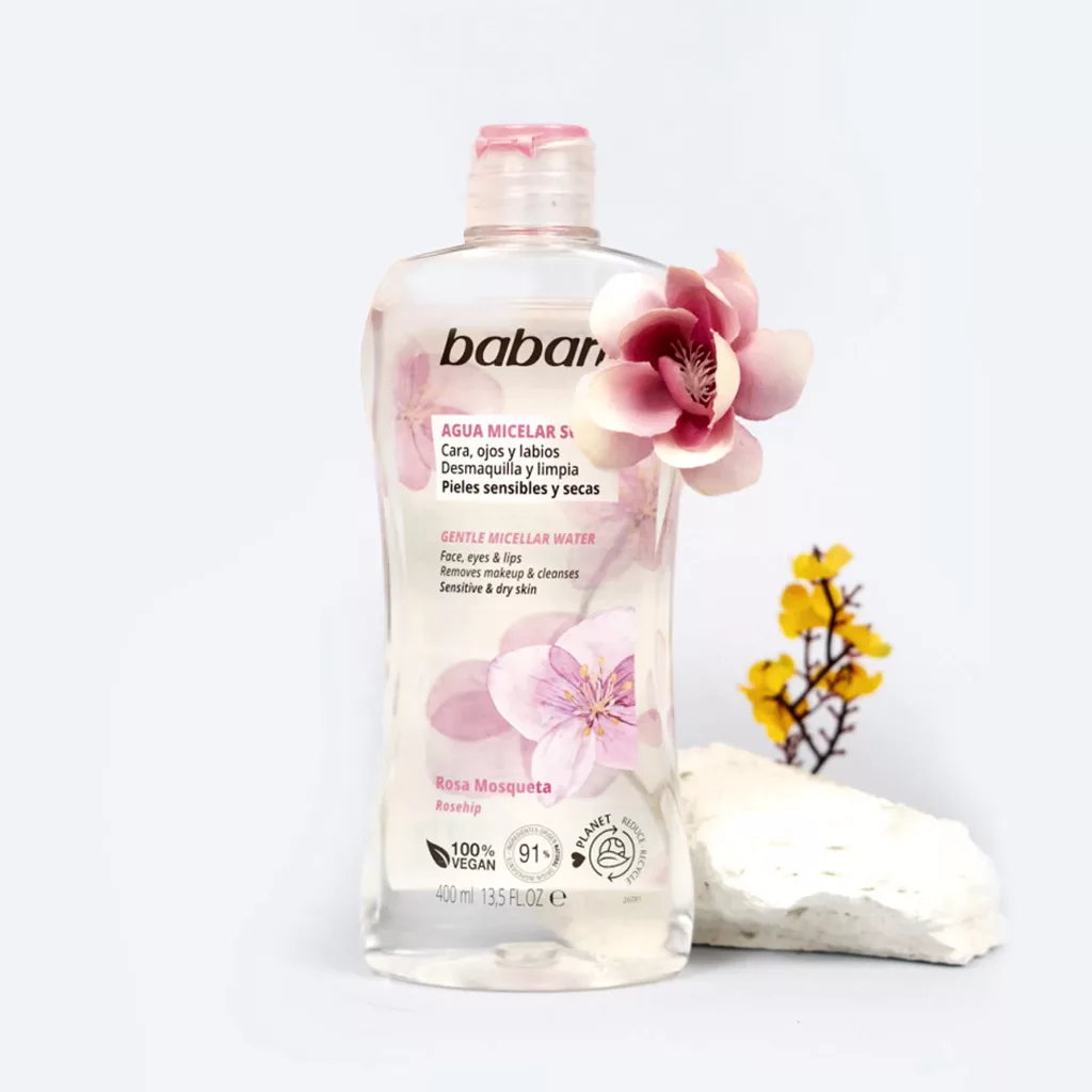 میسلار واتر چند کاره چشم لب و صورت باباریا پوست خشک و حساس