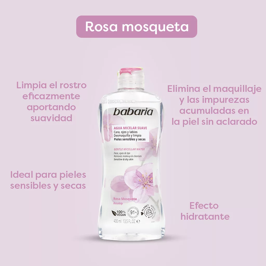 میسلار واتر چند کاره چشم لب و صورت باباریا پوست خشک و حساس