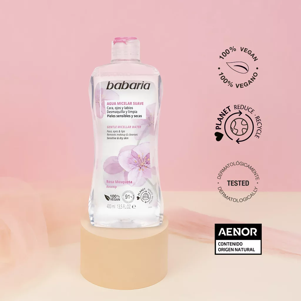 میسلار واتر چند کاره چشم لب و صورت باباریا پوست خشک و حساس