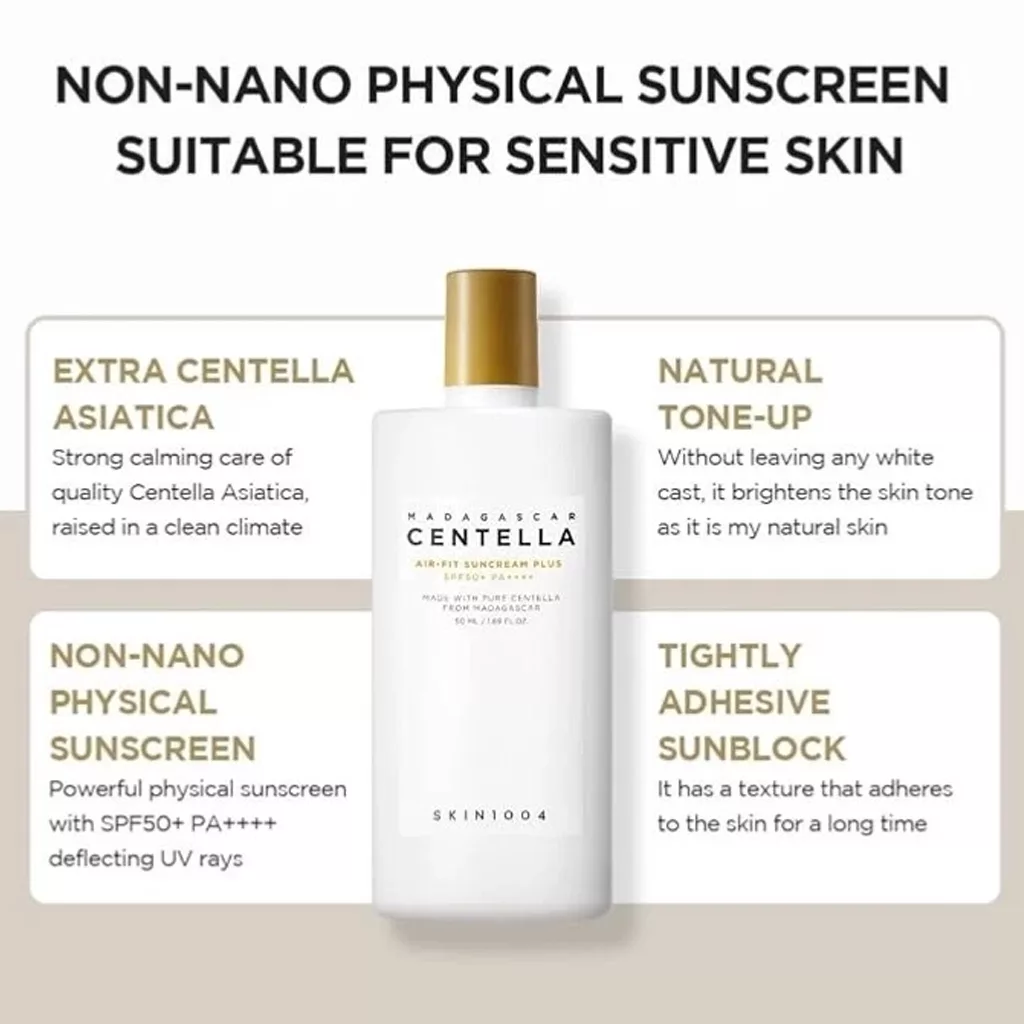 ضدآفتاب مایع اسکین 1004 سنتلا ایر فیت پلاس SPF50