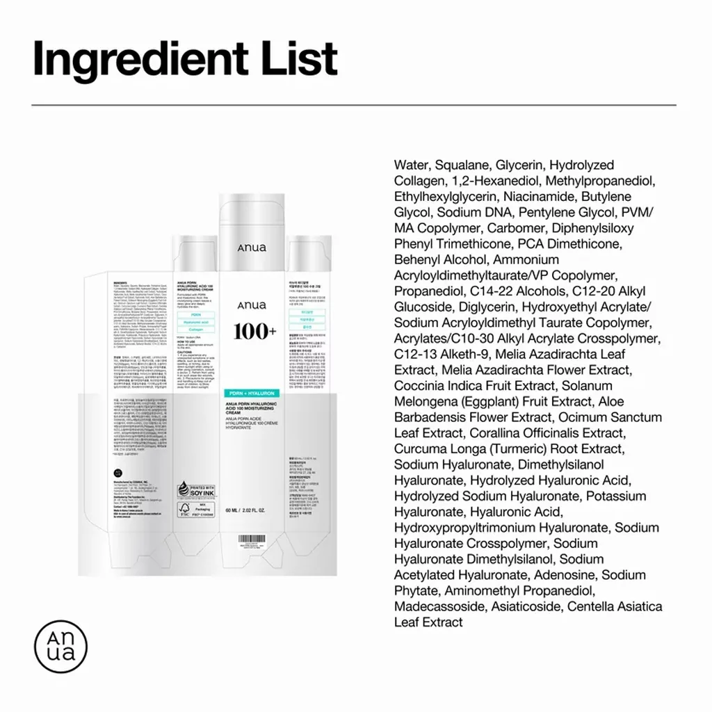 کرم مرطوب کننده آنوا PDRN+ HYALURON +100