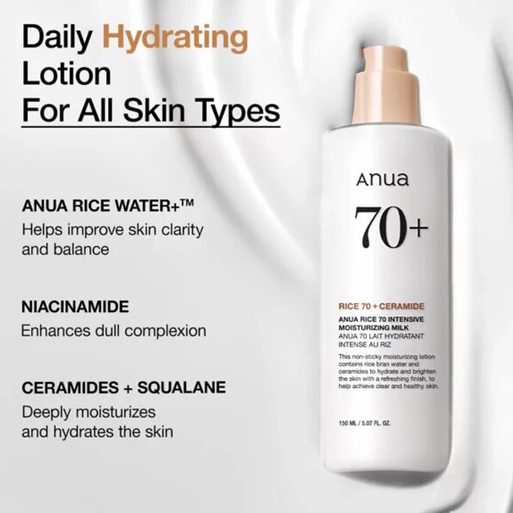 لوشن مرطوب کننده آنوا برنج و سرامید Intensive Moisturizing