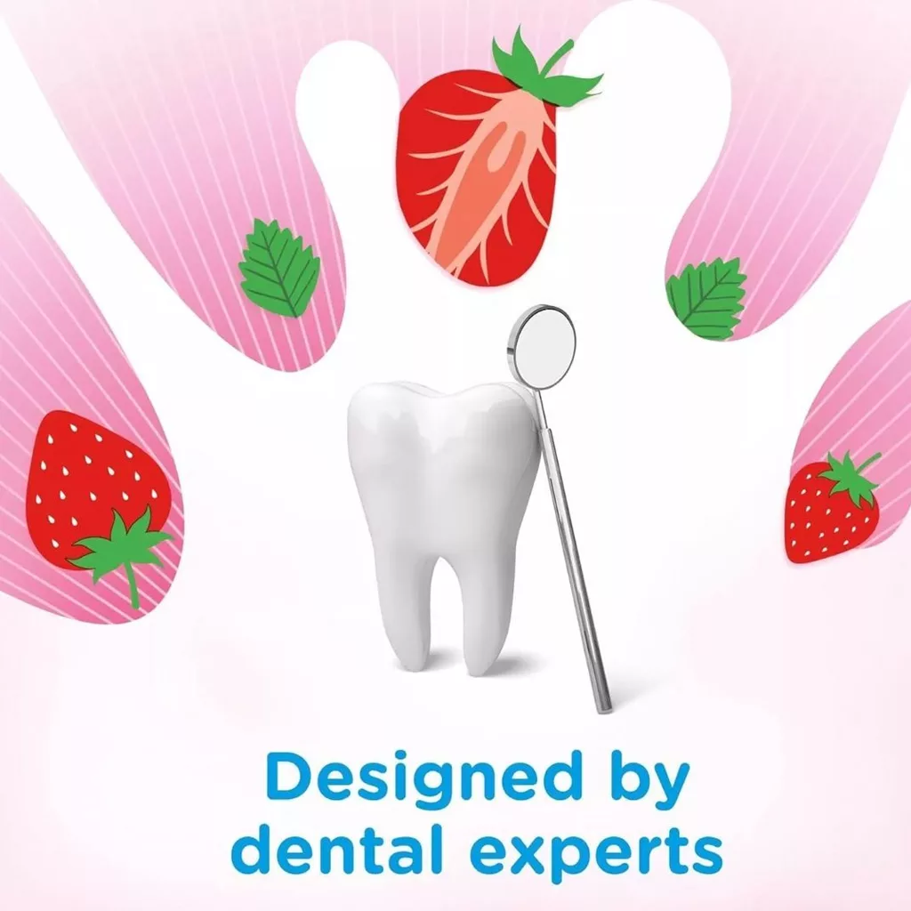 خمیردندان کودک آکوا فرش توت فرنگی 3 تا 8 سال