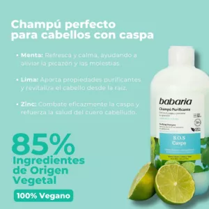 شامپو ضد شوره لیمو نعنا و زینک باباریا