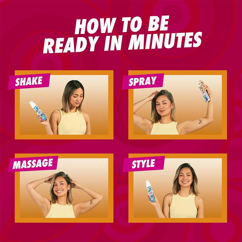 شامپو خشک باتیست XXL STYLIST VOLUME حجم دهنده قوی