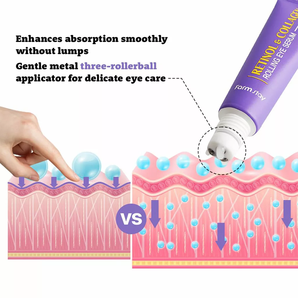 دور چشم رولی فارم استی رتینول و کلاژن