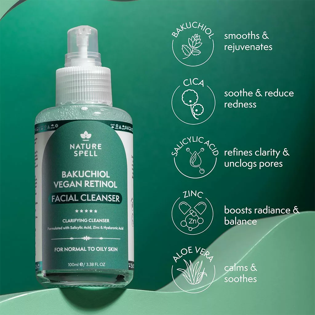 شوینده صورت نیچر اسپل نرمال تا چرب Bakuchiol رتینول طبیعی