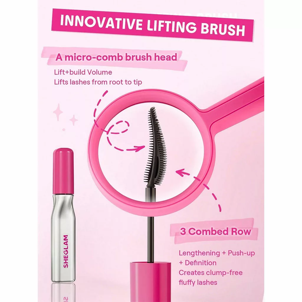 ریمل حجم دهنده و بلند کننده شیگلم صورتی ULTRA LASH LIFT