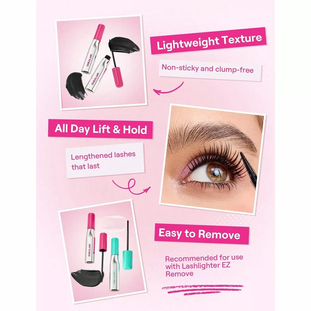 ریمل حجم دهنده و بلند کننده شیگلم صورتی ULTRA LASH LIFT