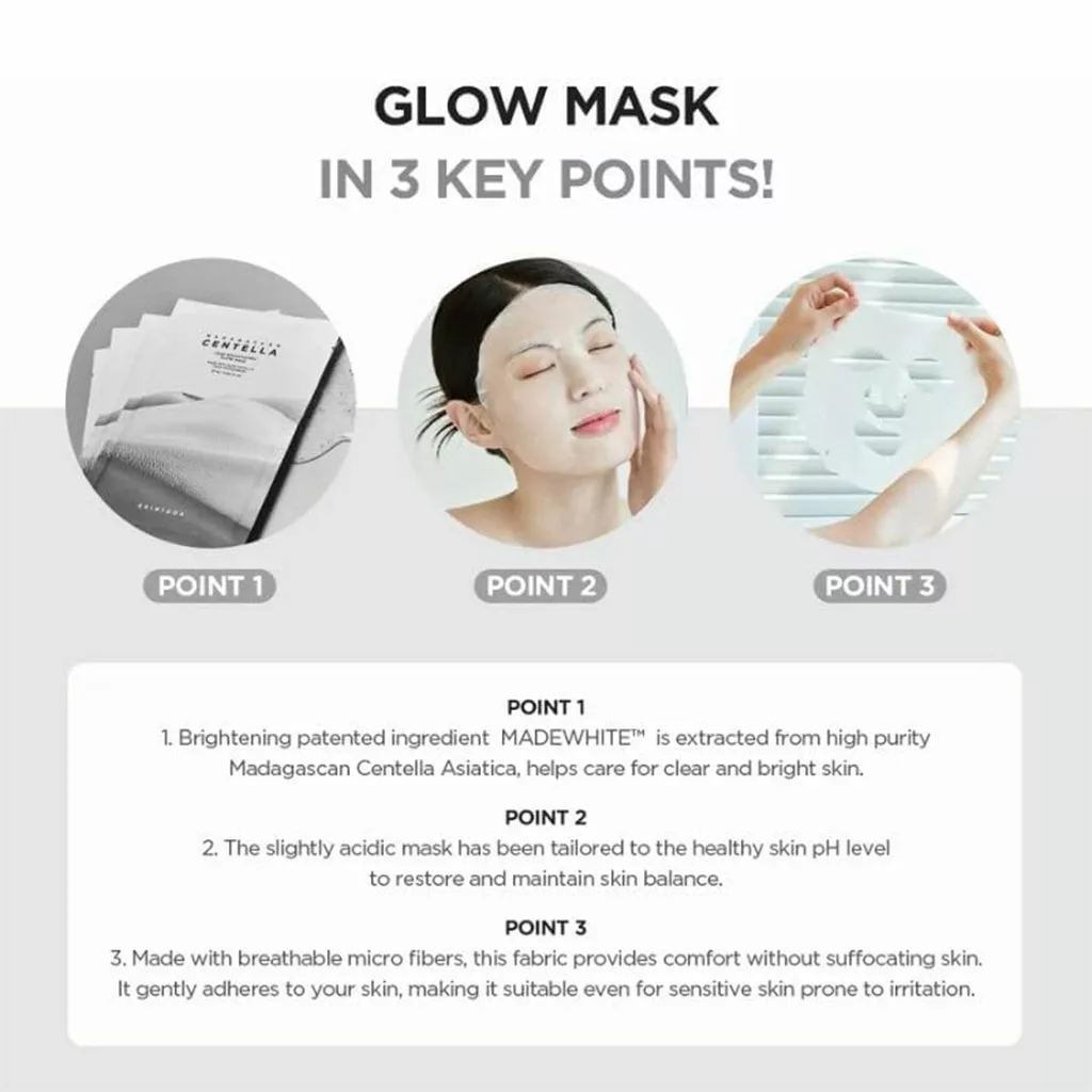 ماسک ورقه ای صورت سنتلا اسکین 1004 روشن کننده Brightening glow mask