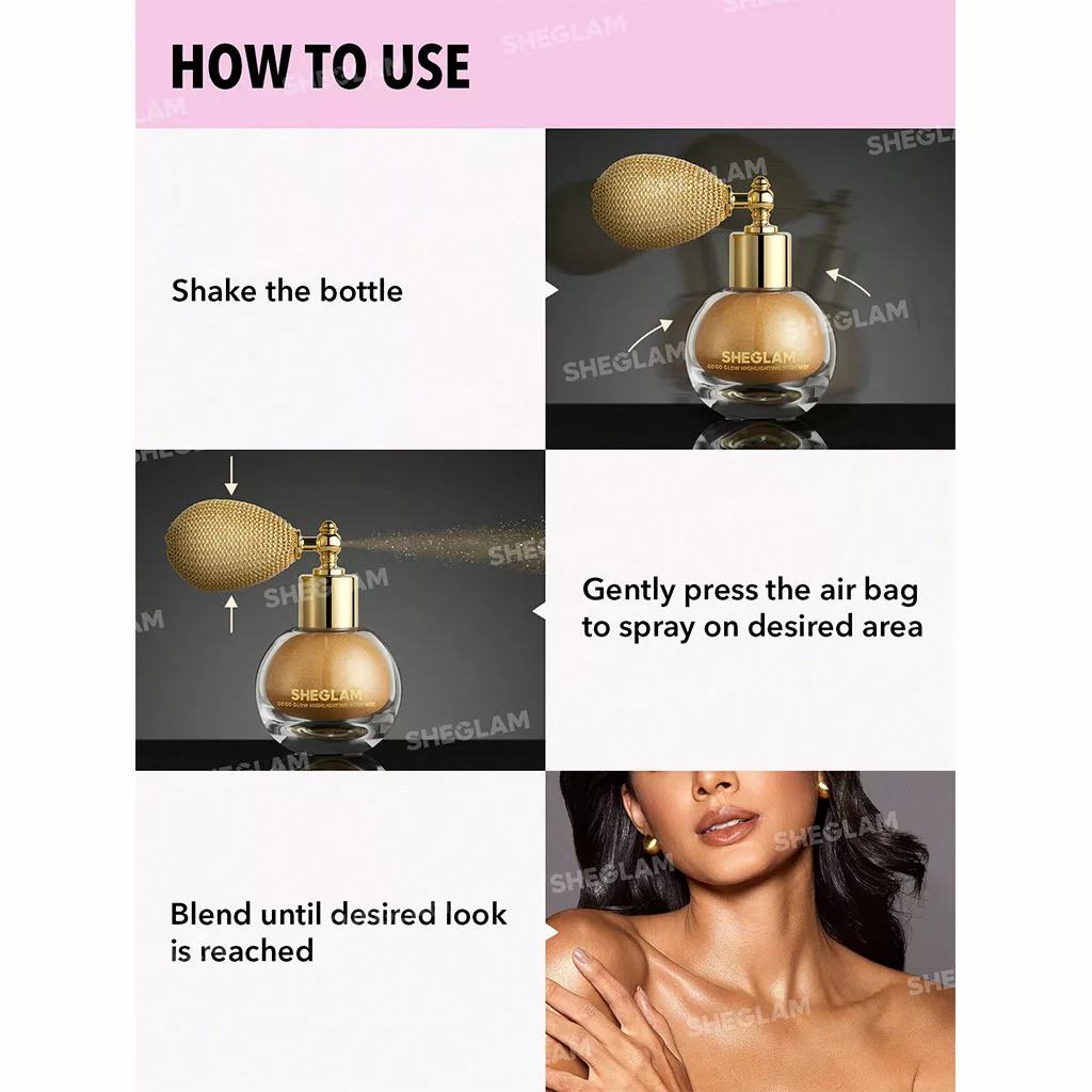 بادی میست شیمر بدن شیگلم رنگ صورتی love bomb