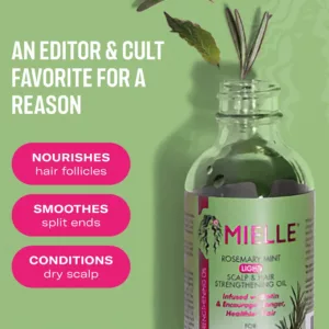 روغن رزماری و نعناع Light میله MIELLE ضد ریزش مو و درمان اسکالپ 59میل