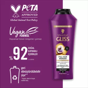 شامپو ضد ریزش گلیس full hair wonder