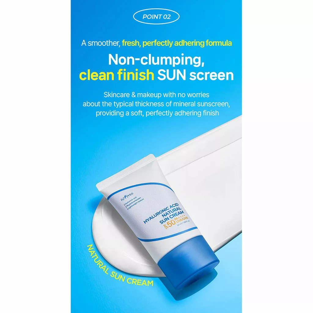 ضدآفتاب ایزنتری هیالورونیک اسید SPF50 نچرال