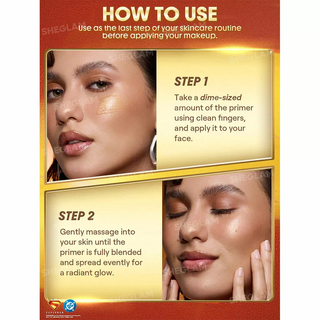 پرایمر glow grip شیگلم سوپر من حاوی نیاسینامید