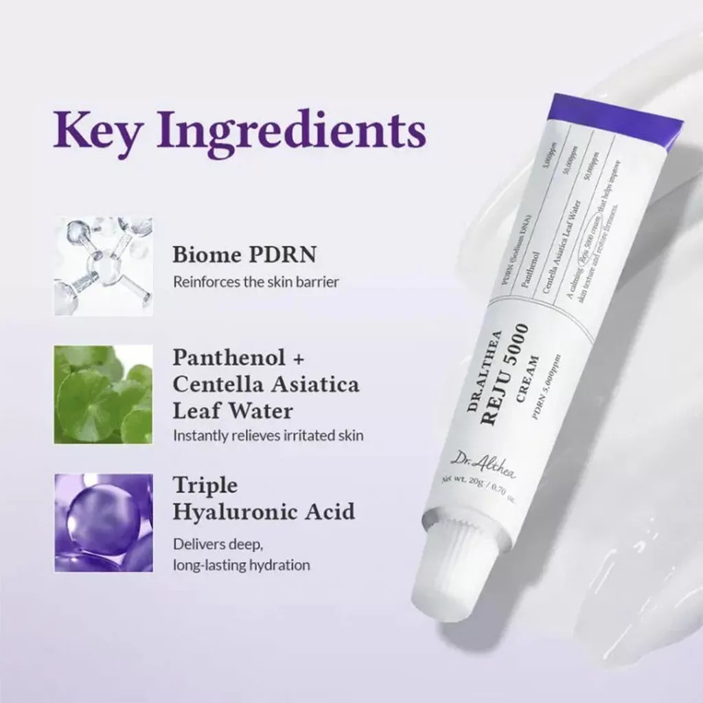 کرم ترمیم کننده PDRN دکتر التیا Panthenol+Reju 5000