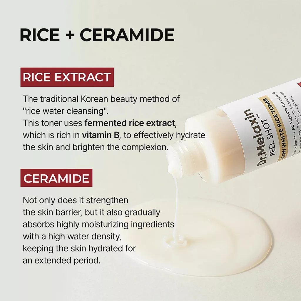 تونر برنج پیلینگ شات دکتر ملاکسین روشن کننده ضدلک