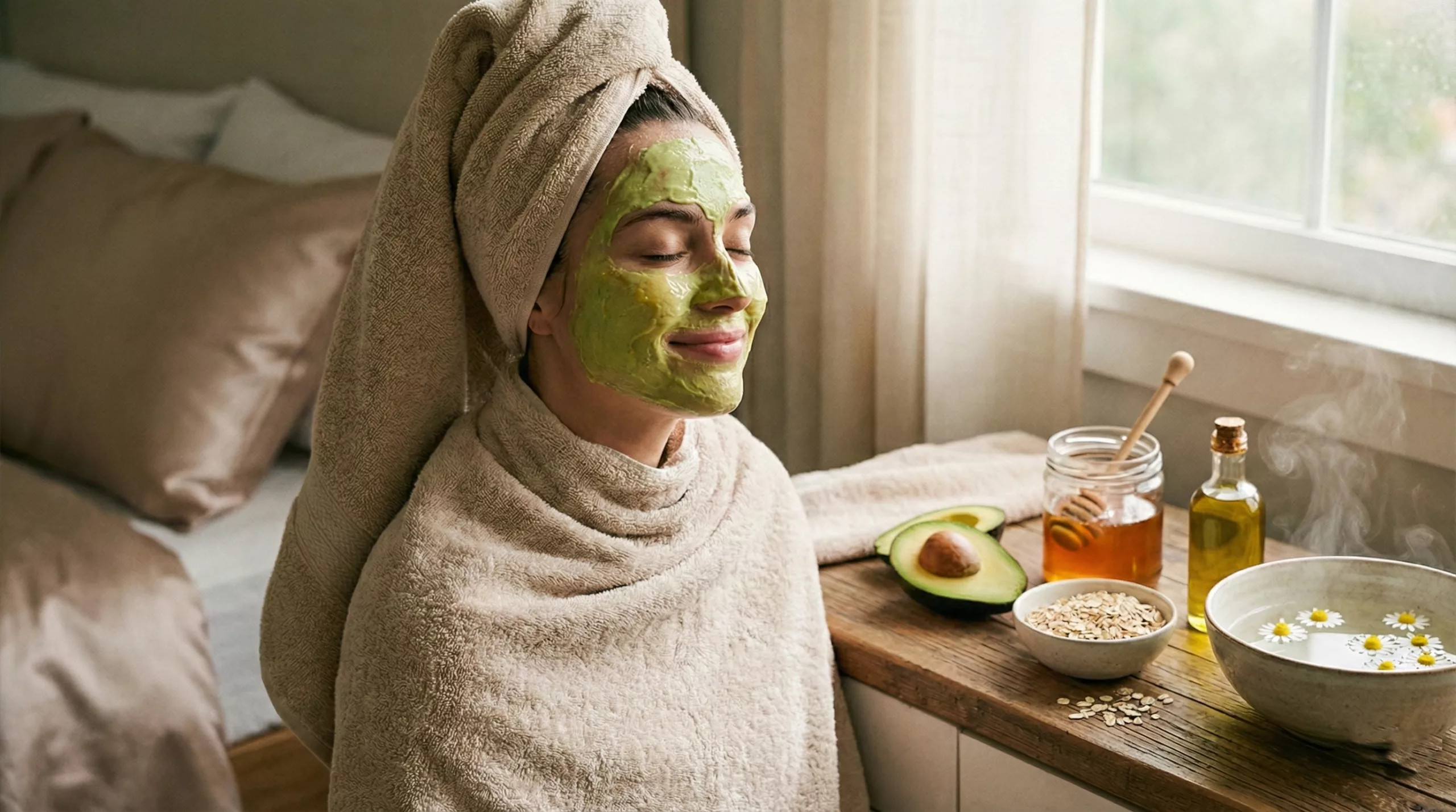 پاکسازی پوست خشک در خانه با ماسک آووکادو و عسل و روش‌های طبیعی